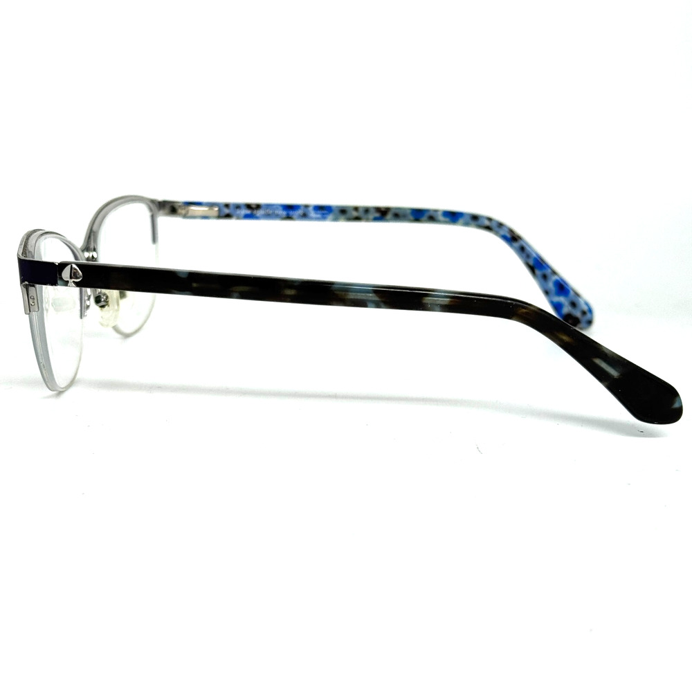 Kate Spade Adalina F2G Blue Silver Semi Rimless Cat Eye Eyeglasses Frame H17904